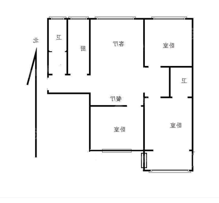 三里家园3室2厅1卫109㎡