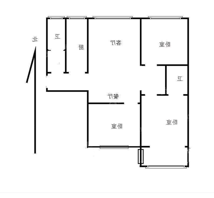 三里家园3室2厅1卫109㎡