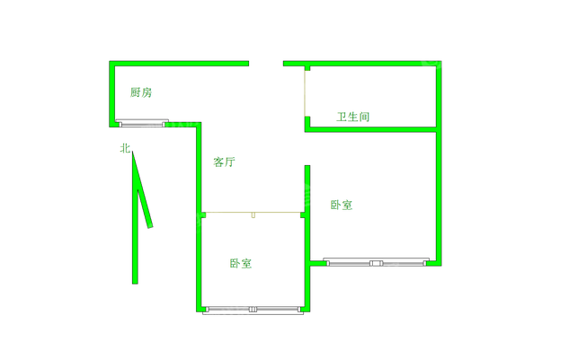万泰丽景西区2室2厅1卫68㎡