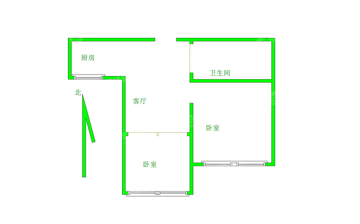 万泰丽景西区2室2厅1卫68㎡