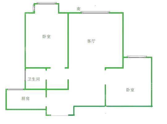 禧福荷堂B区2室2厅1卫81㎡