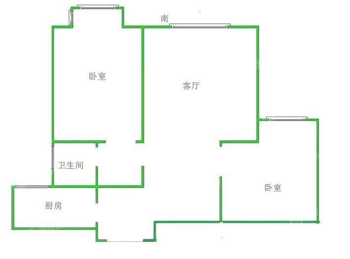禧福荷堂B区2室2厅1卫81㎡
