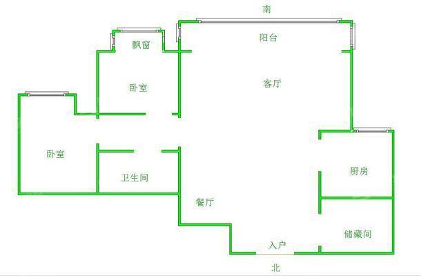 荣盛阿尔卡迪亚文景苑2室2厅1卫89㎡