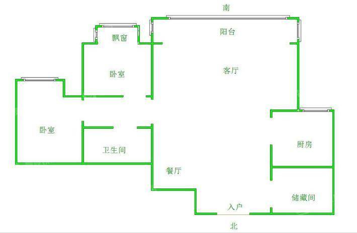 荣盛阿尔卡迪亚文景苑2室2厅1卫89㎡