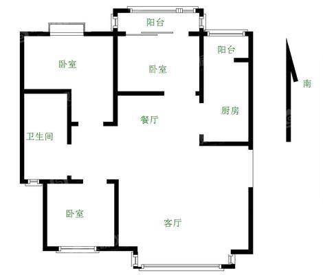 一城枫景3室2厅1卫117㎡