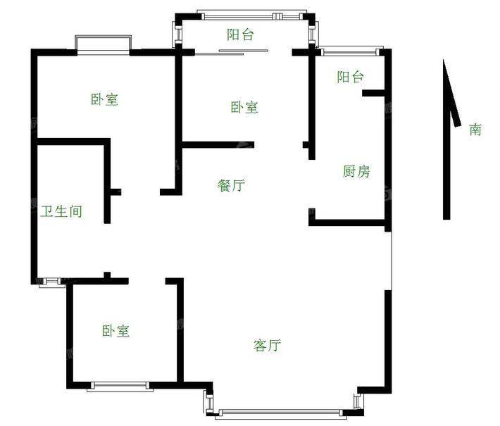 一城枫景3室2厅1卫117㎡