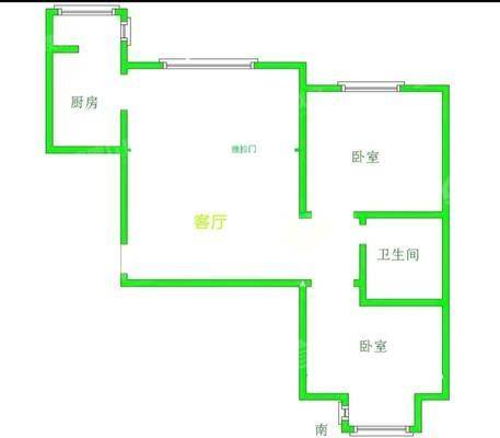 御河新城西区2室2厅1卫81㎡