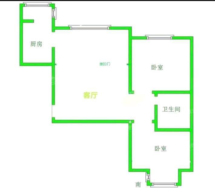 御河新城西区2室2厅1卫81㎡