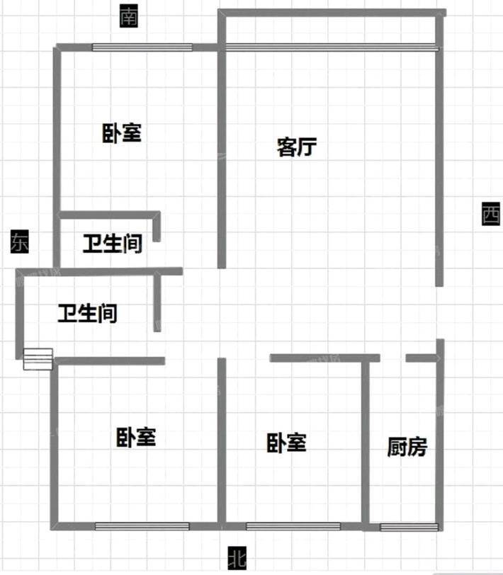 朝阳门3室2厅2卫118㎡