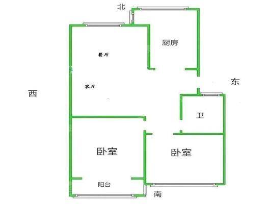 四合家园2室2厅1卫83㎡