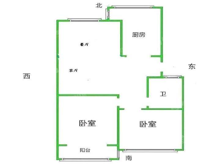 四合家园2室2厅1卫83㎡