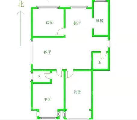 御河新城西区3室2厅2卫122㎡
