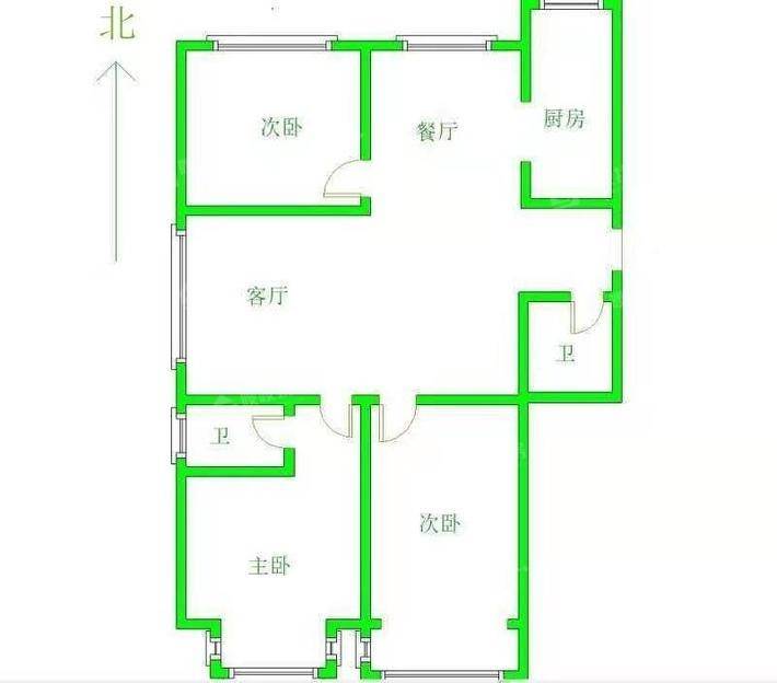 御河新城西区3室2厅2卫122㎡