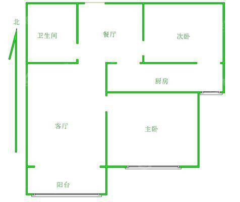 天成郡府西区2室2厅1卫92㎡