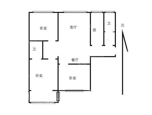 三里家园3室1厅1卫108㎡