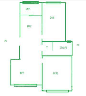 天天购物小区2室2厅1卫97㎡