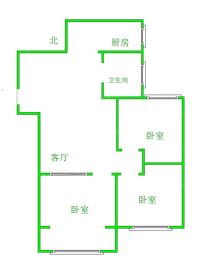 塞纳左岸3室2厅1卫95㎡