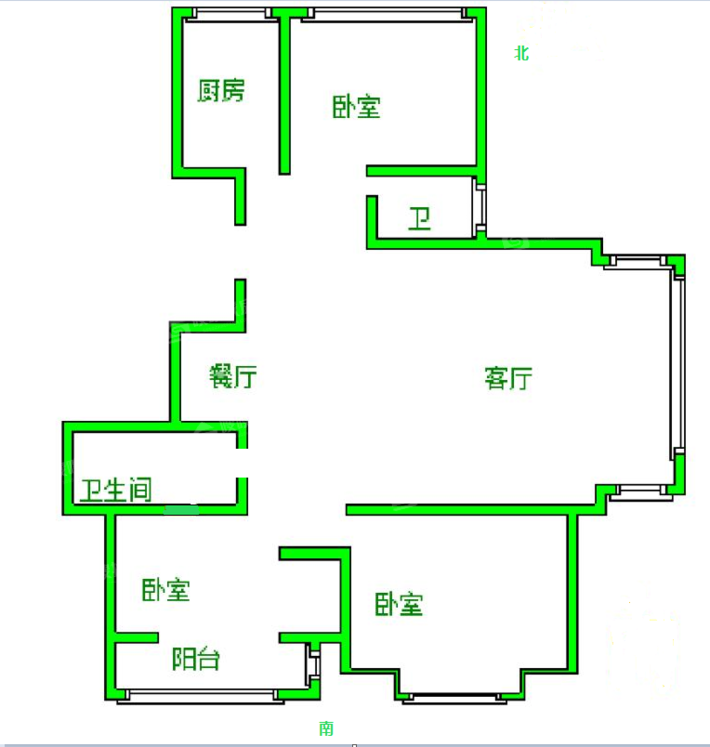 金域华庭3室2厅2卫115㎡