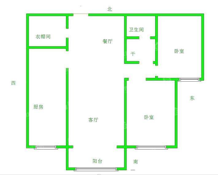 天成明月洲西区2室2厅1卫87㎡
