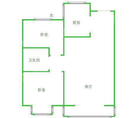金域华庭2室2厅1卫89㎡