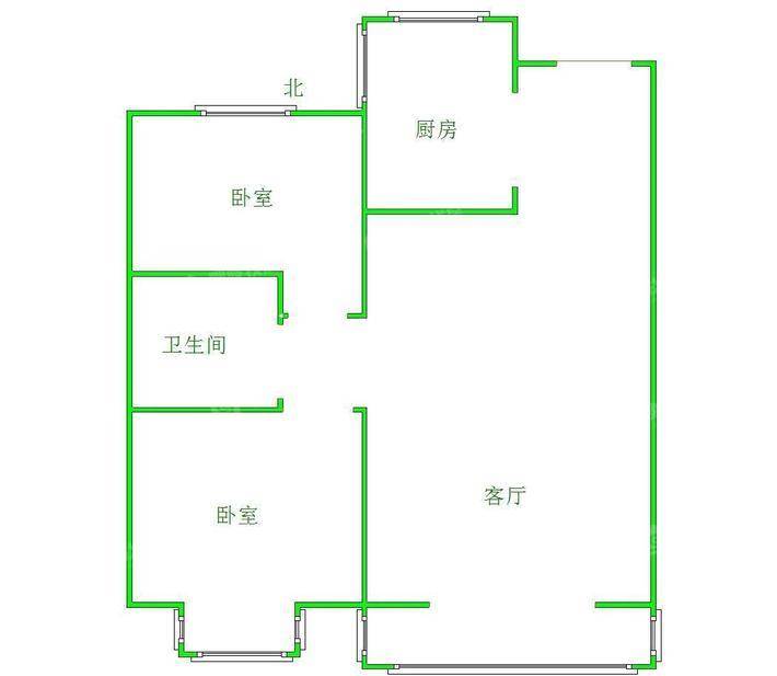 金域华庭2室2厅1卫89㎡