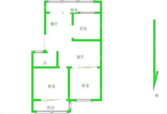 团结东区3室2厅1卫96㎡