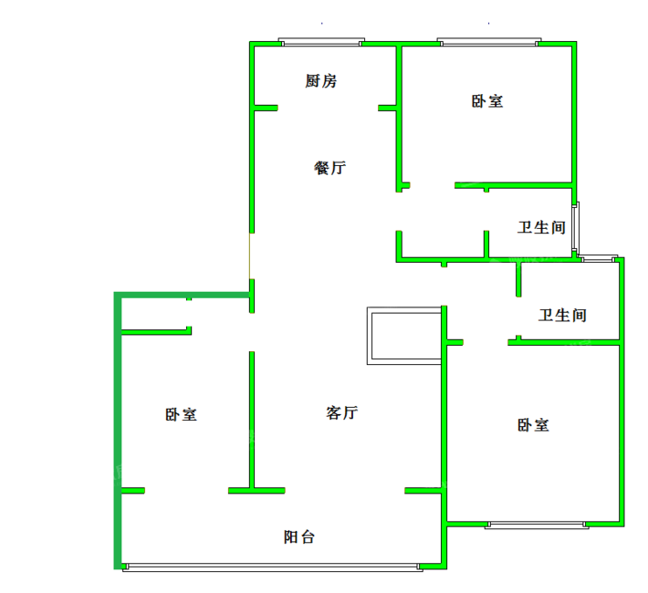 运河樾府3室2厅2卫144㎡