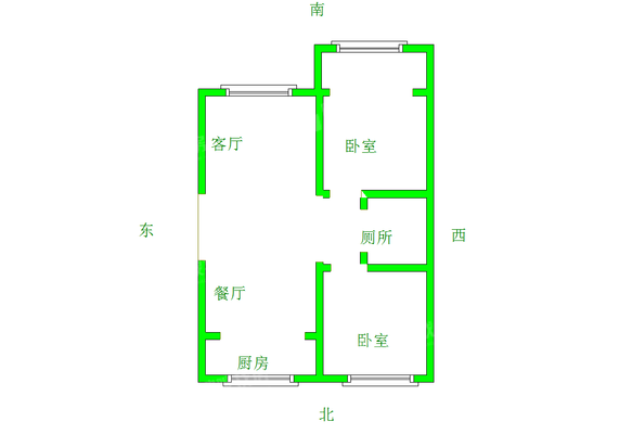 学府花园2室2厅1卫87㎡