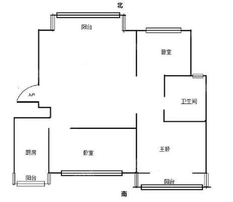 一城枫景3室2厅1卫110㎡