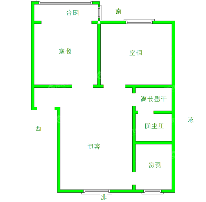 锦绣家园2室2厅1卫83㎡