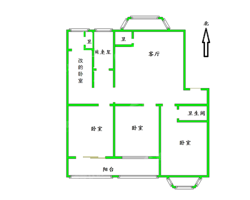 华西北区3室2厅2卫140㎡