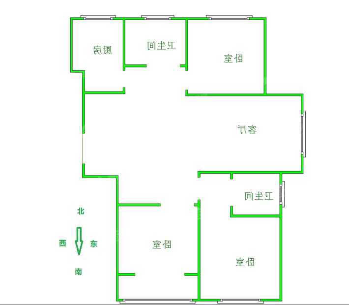 宏宇亚龙湾西区3室2厅2卫123㎡