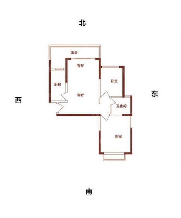 恒大城（商品房）2室2厅1卫98㎡