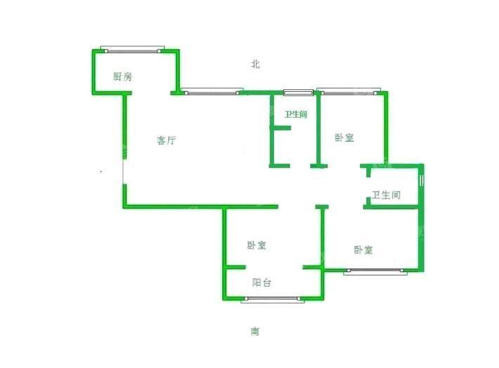 东方世纪家园3室2厅2卫122㎡