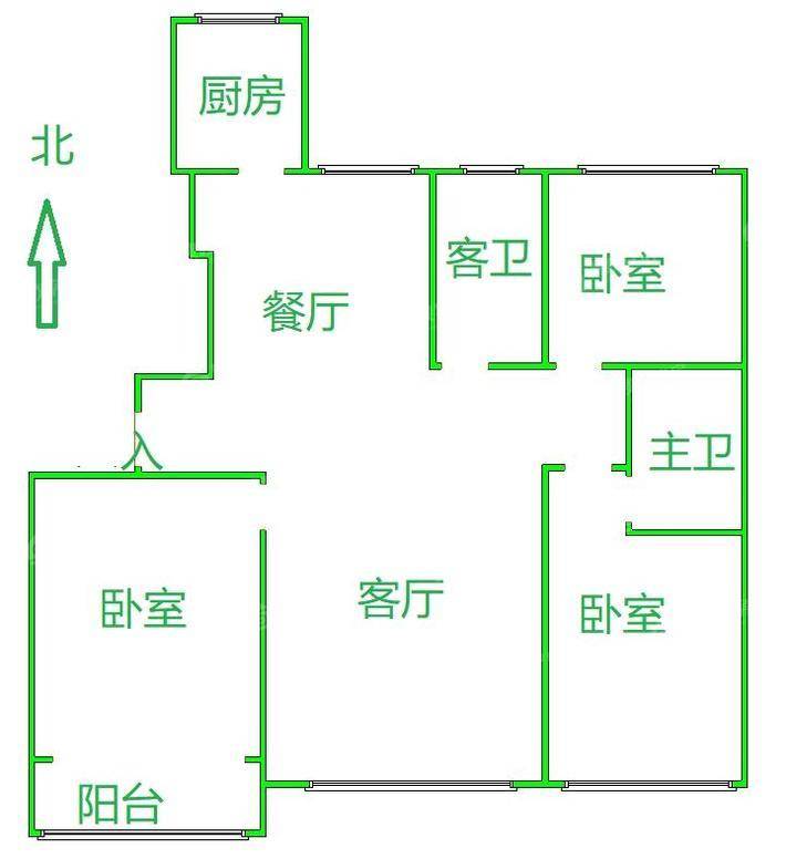 书香新苑3室2厅2卫131㎡