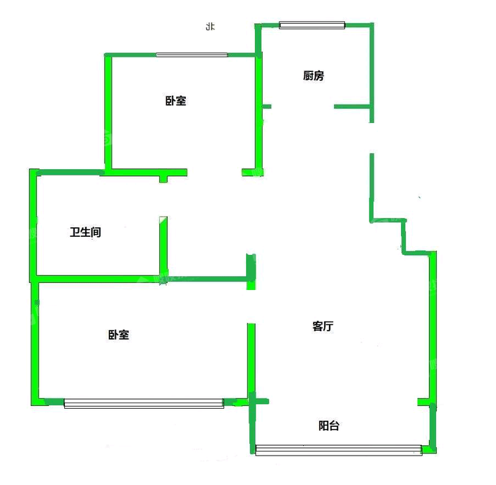 海韵小区南区2室2厅1卫81㎡