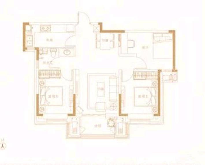 阳光城翡丽公园3室2厅1卫99㎡