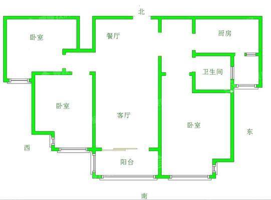 恒大城（商品房）3室2厅1卫111㎡