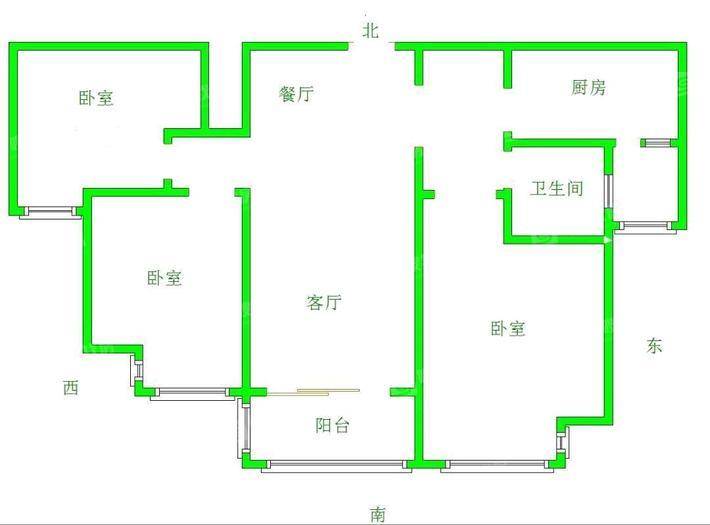 恒大城（商品房）3室2厅1卫111㎡