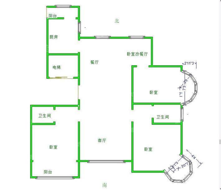 天成明月洲西区3室2厅2卫136㎡
