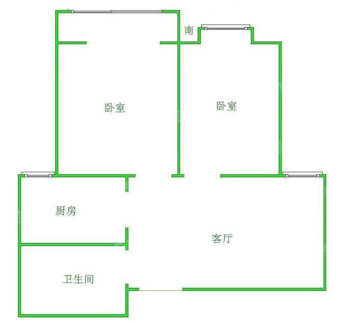 滨河龙韵2室2厅1卫88㎡