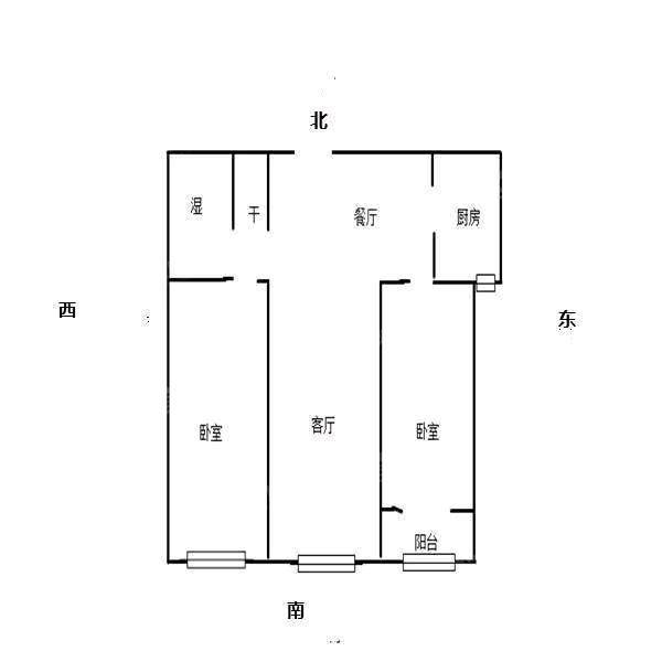 佳苑领域2室2厅1卫88㎡