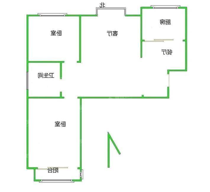 颐和文园西院2室2厅1卫105㎡