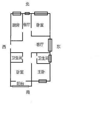 天成郡府西区3室2厅1卫129㎡