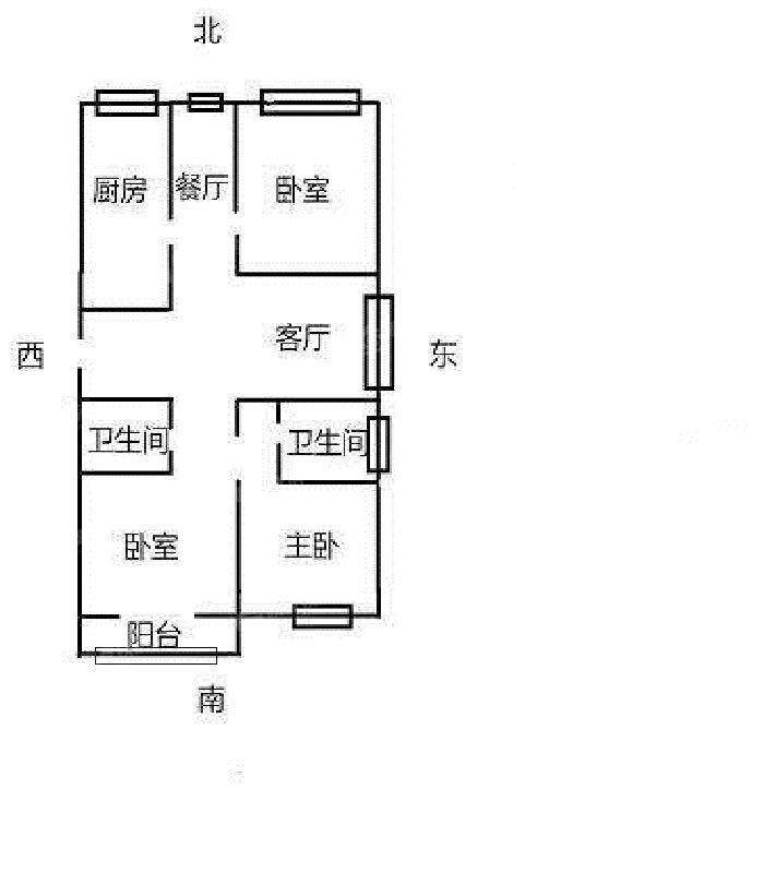 天成郡府西区3室2厅1卫129㎡