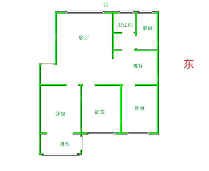 医专小区（新医专宿舍）3室2厅1卫111㎡
