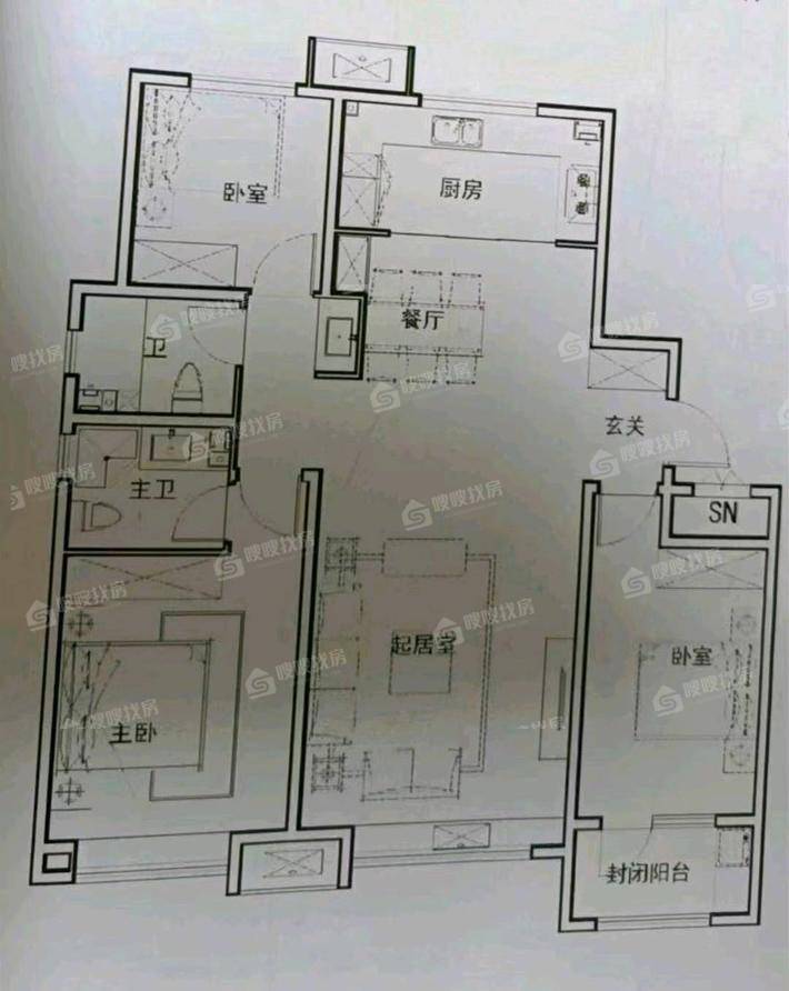 大运河新村（安运佳苑）3室2厅2卫123㎡