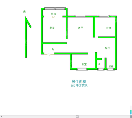 御宇国际三期（轩瑞苑）3室2厅1卫118㎡