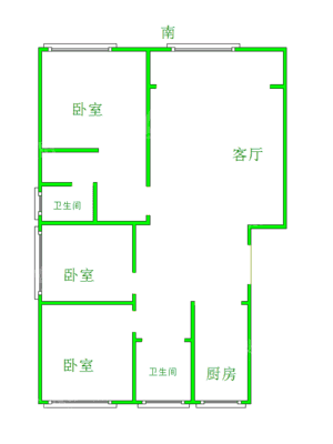 运河樾府3室2厅2卫135㎡