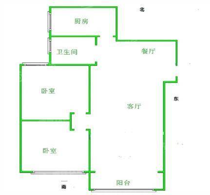 塞纳左岸2室2厅1卫96㎡